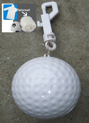 golf ball shape rain poncho