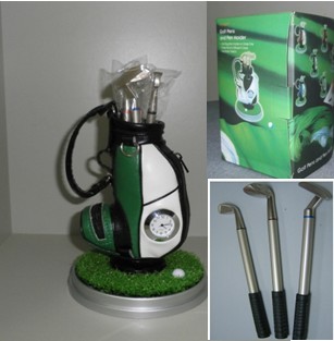 Clock Golf bag pen holder