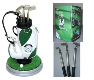 Clock Golf bag pen holder