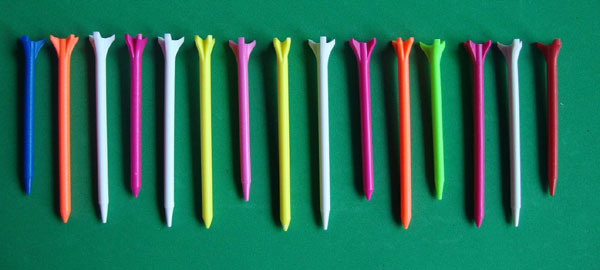 shaped plastic golf tee