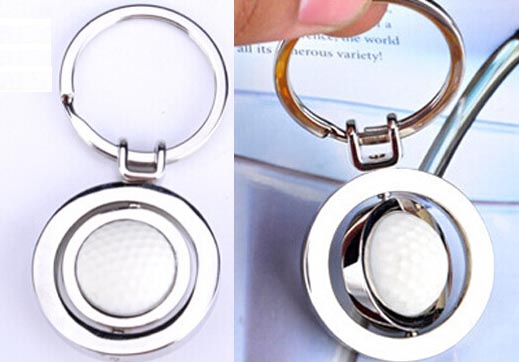 Spin Golf ball key chain