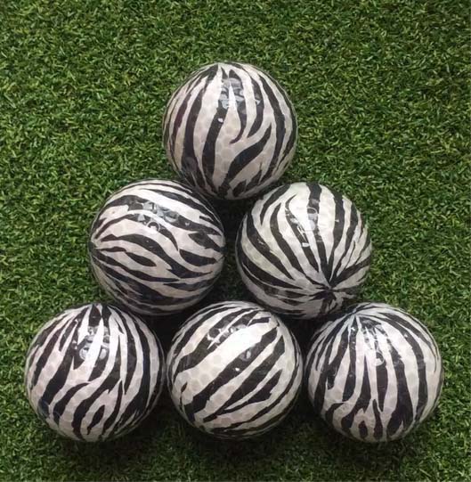 Zebra golf ball